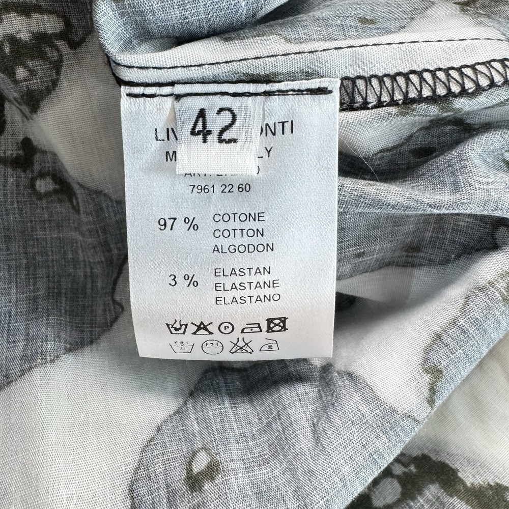 NWT Liviana Conti Off Shoulder Blouse Womens M IT 42 Black Abstract Print $289 - Picture 7 of 13